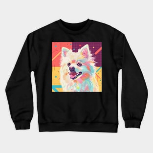 70s Spitz Vibes: Pastel Pup Parade Crewneck Sweatshirt